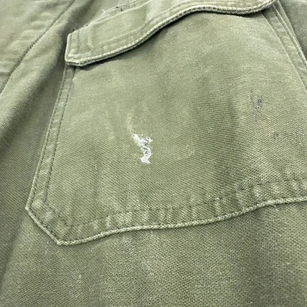 Vintage Gibraltar Coveralls Men Small Green Cotton Sateen Graphic Workwear Style